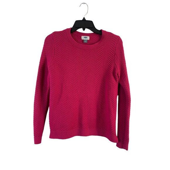 Old Navy Women's Fuchsia Ribbed Sweater - Picture 1 of 8